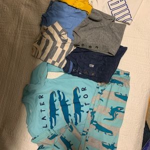 Boys 3t clothing lot pajamas and shirts